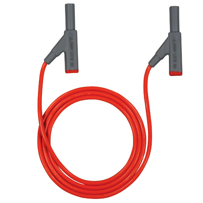 BEHA AMPROBE - 307112 Puntali, 4 mm, rosso, 2 metri