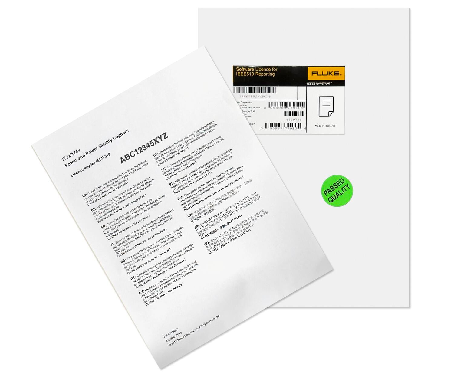 FLUKE - Fluke IEEE519/REPORT Licenza per reportIEEE519 per serie Fluke 1736/1738