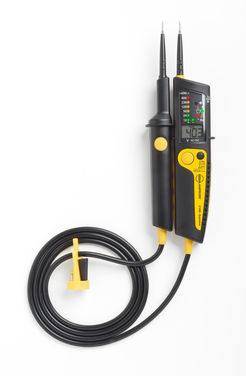 BEHA AMPROBE - 2100-GAMMA Tester di tensione (2 poli) 1.000 V AC/1.200 V DC, LCD/LED, 4709243
