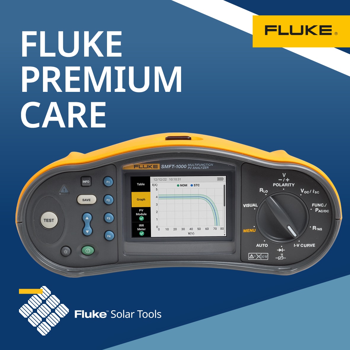 FLUKE - Kit di strumenti elettrosolari Fluke SMFT-1000 con pacchetto Premium Care per un anno