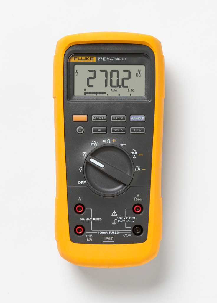 FLUKE - Fluke 27-II Multimetro 1000V, 10A AC/DC, 6000pt, retroilluminazione, IP67