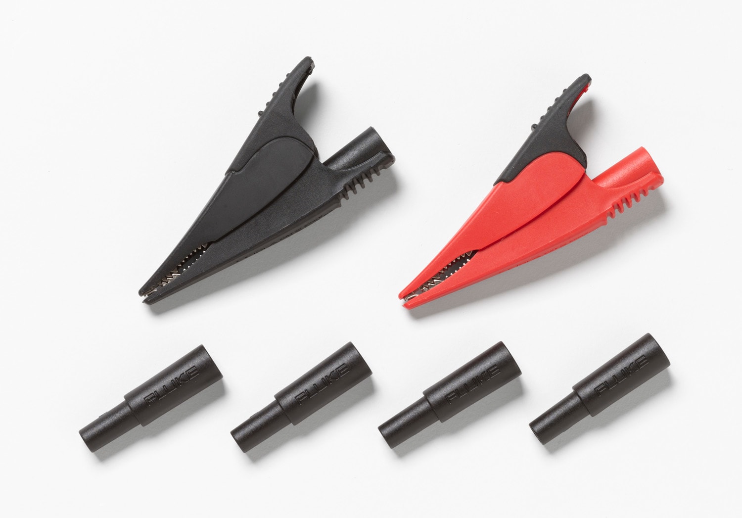 FLUKE - Fluke AC285-FTP Pinze a coccodrillo SureGrip™ R+N, con adattatori per sonde con fusibile