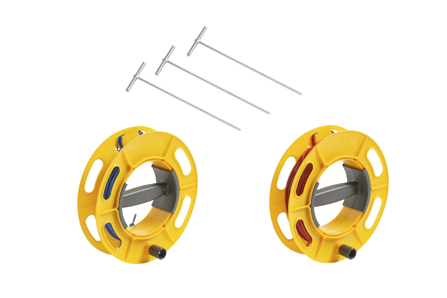 FLUKE - Fluke ES-162P3-2 Set di 3 picchetti e 2 rocchette cavo per Fluke 162x, L=50m 4359377