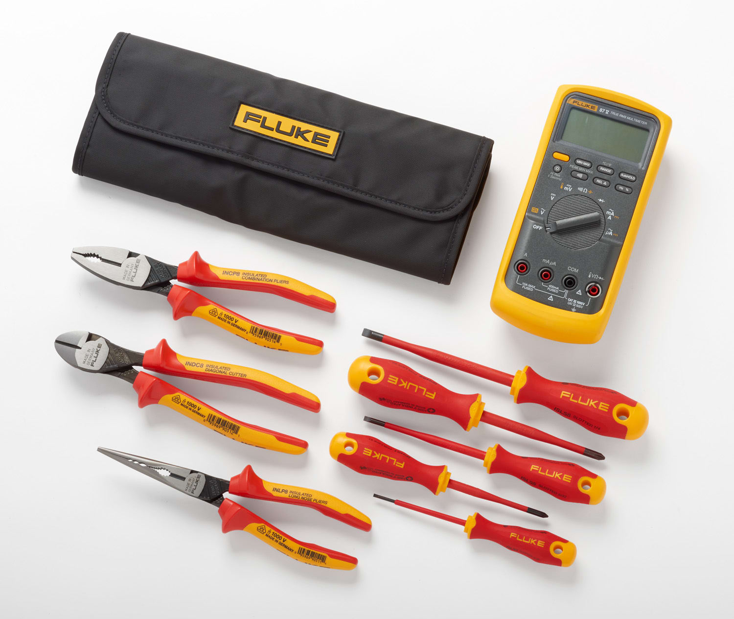 FLUKE - IB875K Multimetro industriale Fluke 87-5 + Starter kit con utensili manuali (5 cacciaviti isolati e 3 pinze isolate)