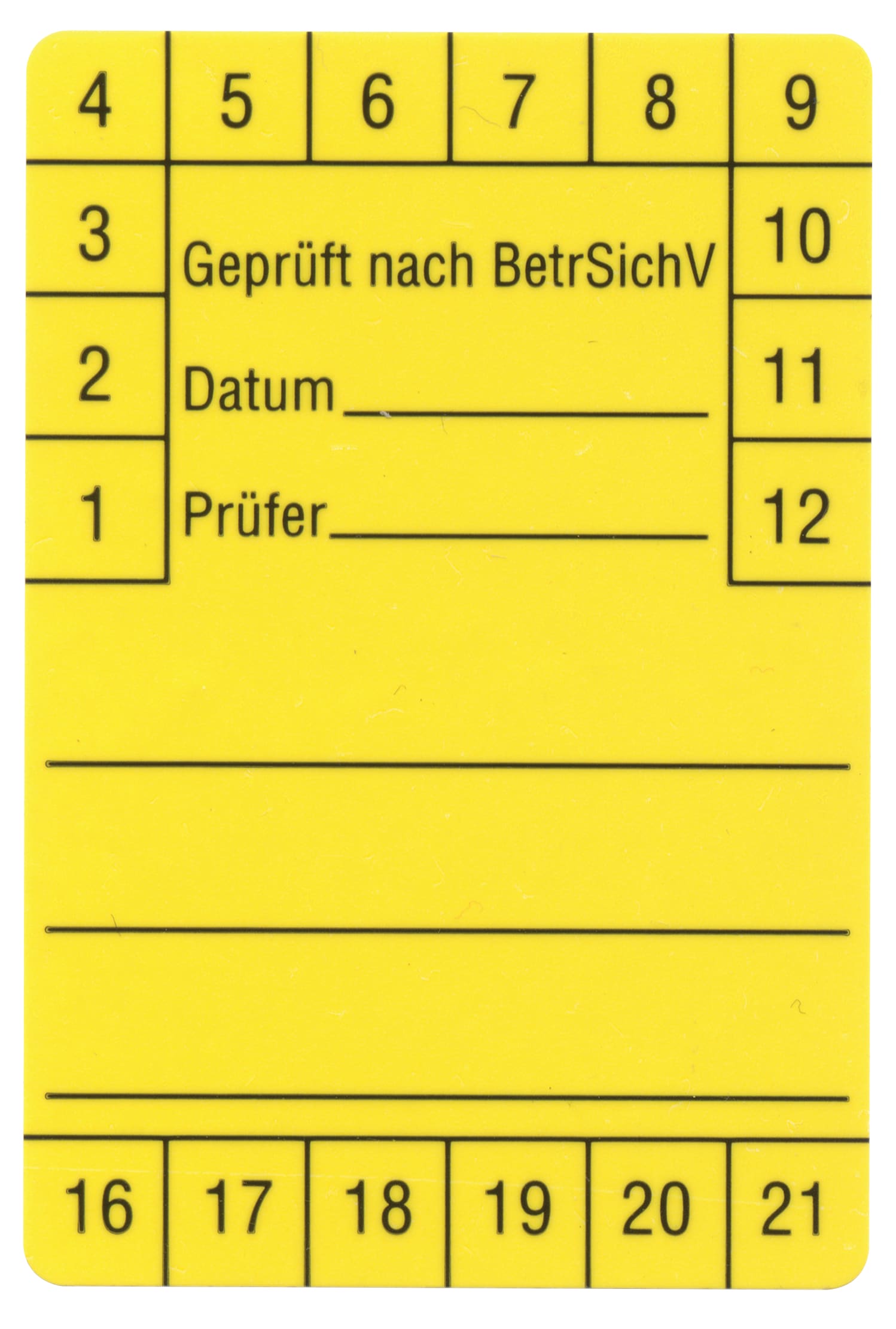 BEHA AMPROBE - 1280D Etichette di test 60x40 mm, 250 pezzi, giallo
