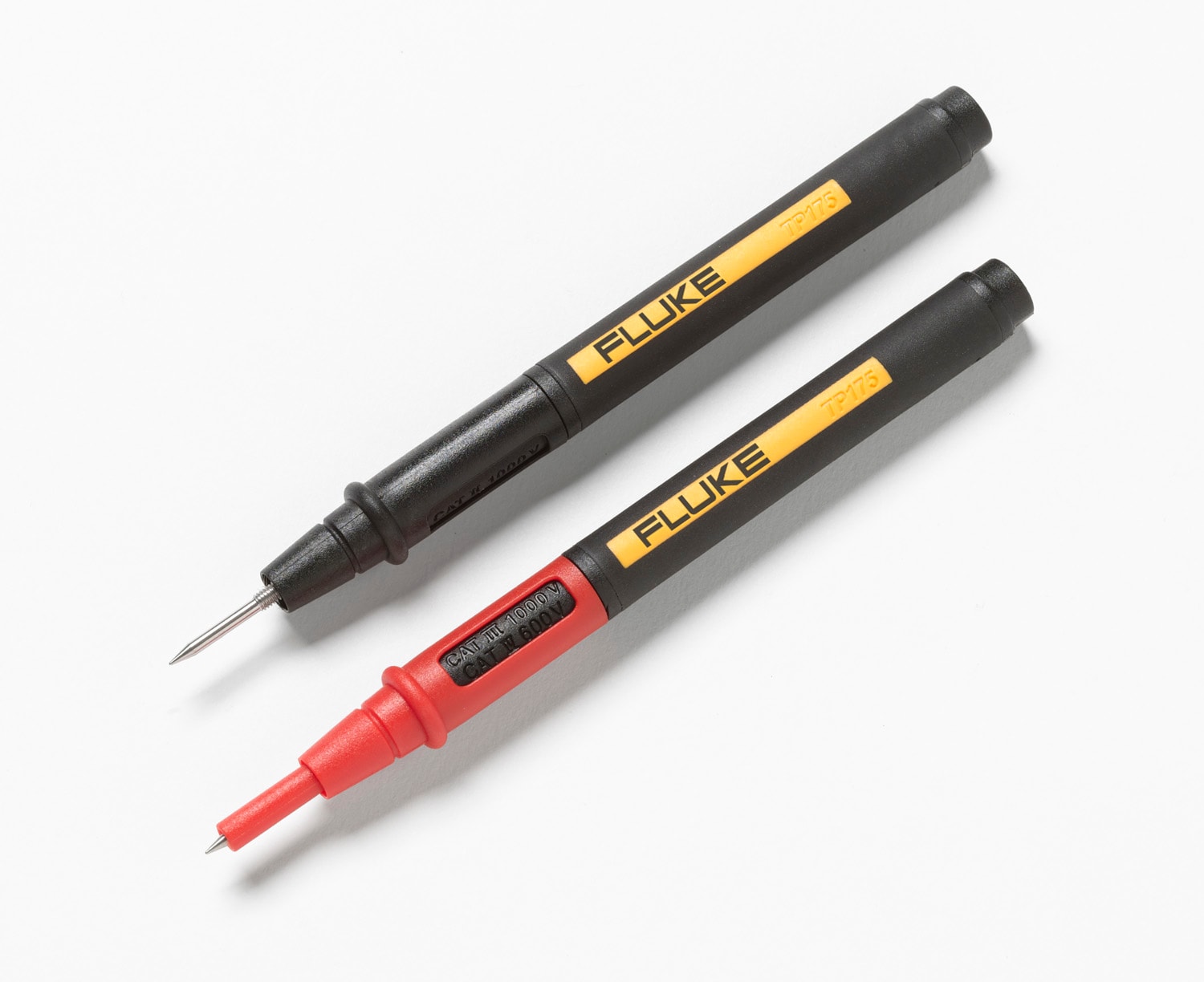 FLUKE - Fluke TP175E Coppia di puntali 2mm  R+N con schermatura retrattile CAT II..IV e adattatore 4mm, no cavo