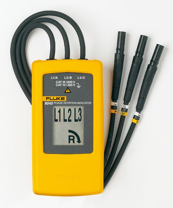 FLUKE - Fluke 9040EUR Indicatore senso ciclico delle fasi 40..700V, display LCD, autoalimentato