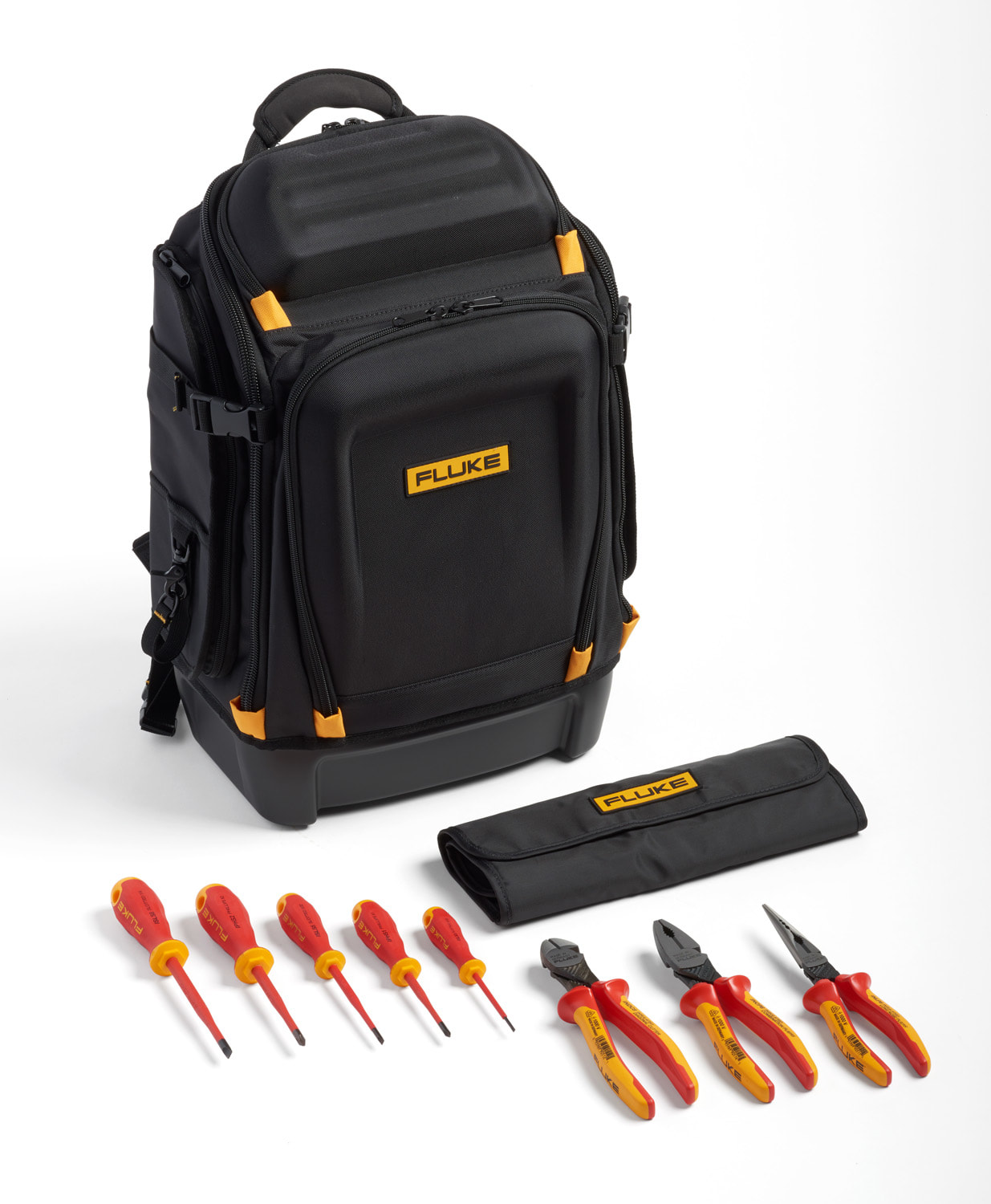FLUKE - IKPK7 Zaino portastrumenti Pack30 + Starter kit con utensili manuali isolati (5 cacciaviti isolati e 3 pinze isolate)