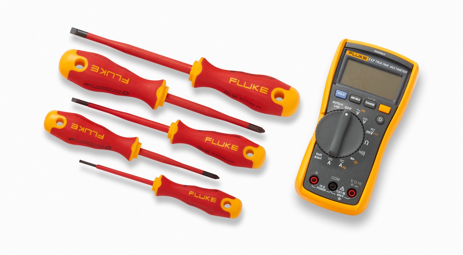 FLUKE - IB117M Multimetro per elettricisti Fluke 117 + ISLS3 + ISLS5 + IPHS2 + IPHS1 + ISLS8