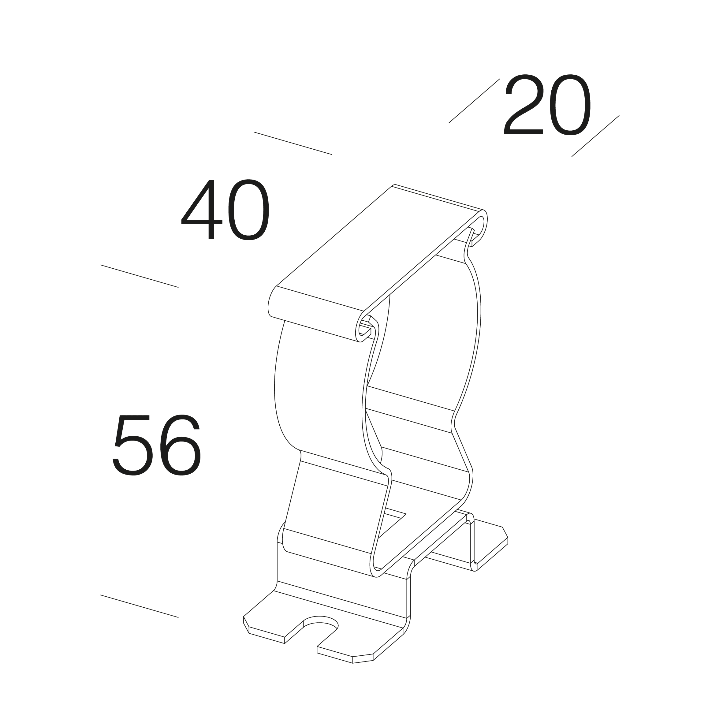 FOSNOVA - STAFFA FISSA MICROLISET 0259 INTERMEDIA