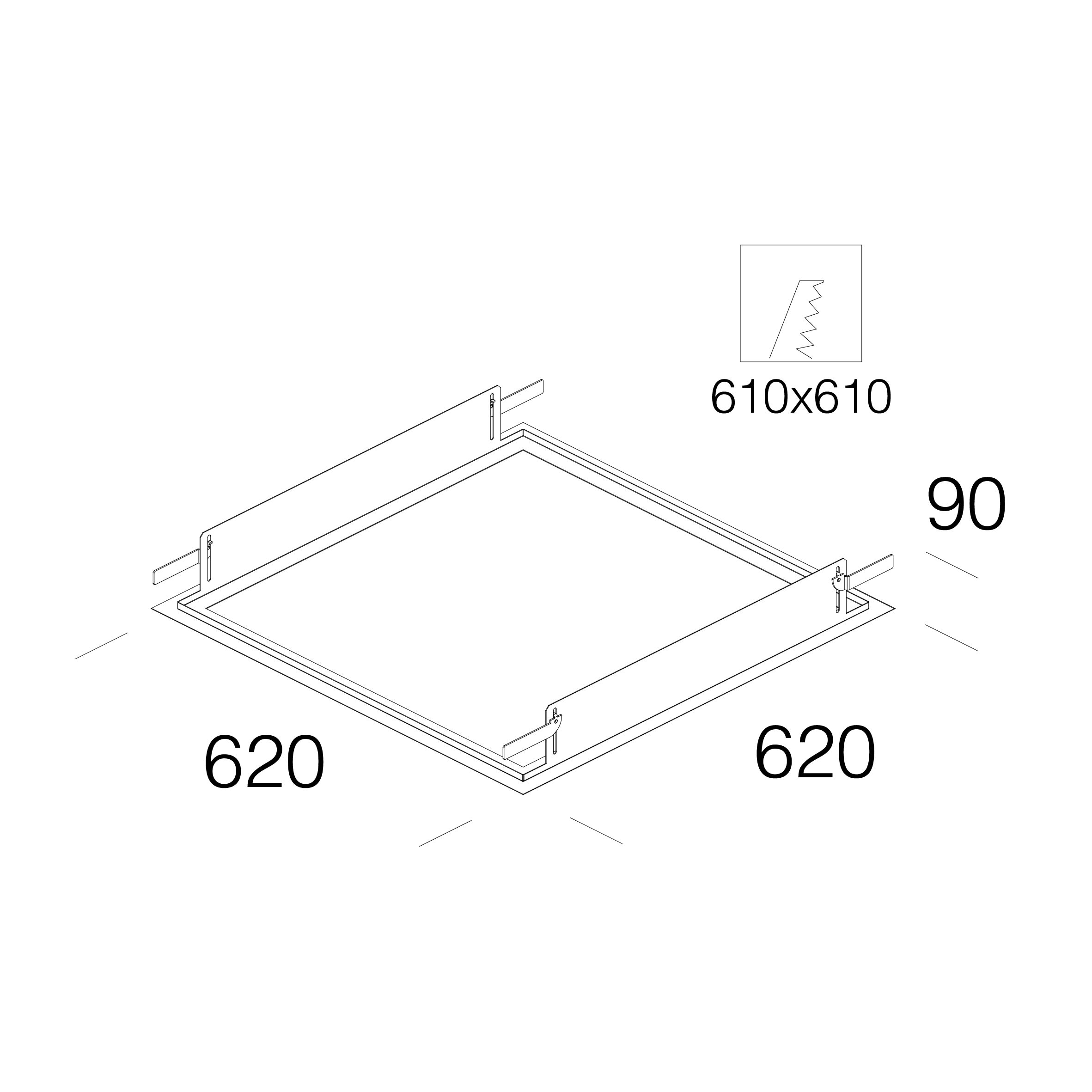 FOSNOVA - TELAIO INC 970 CARTONGESSO 620X620 BIA 2209701500
