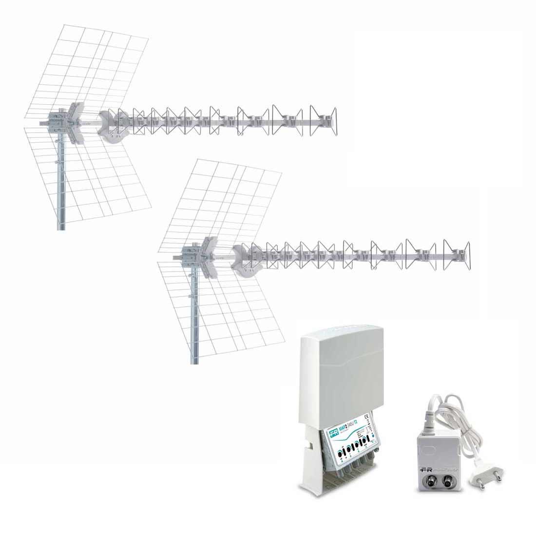 FRACARRO RADIOINDUSTRIE - KIT 3 5G T2 2XBLU10 5G+MAP2R345U+12P