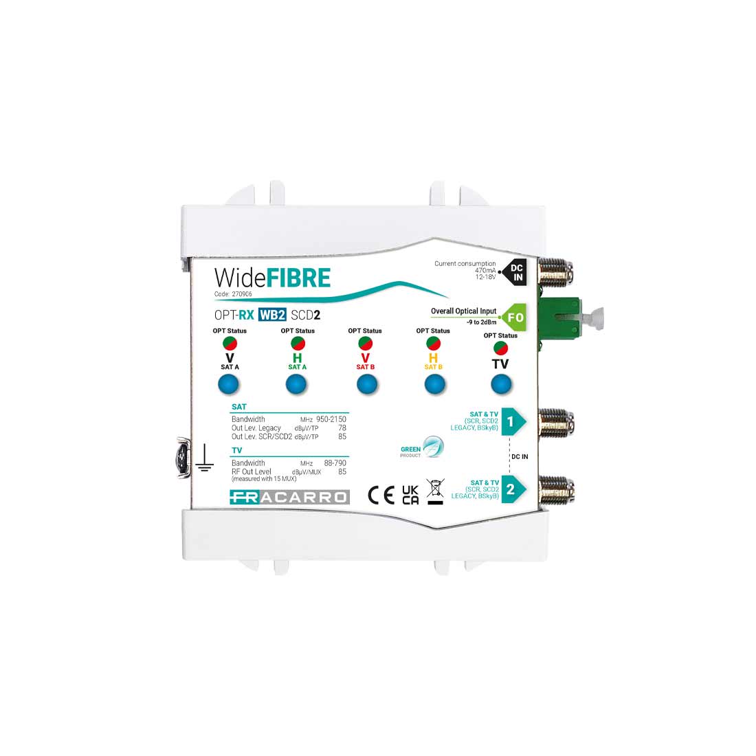FRACARRO RADIOINDUSTRIE - OPT-RX WB2 SCD2 RX OTTICO WB2 SCD2/DSCR