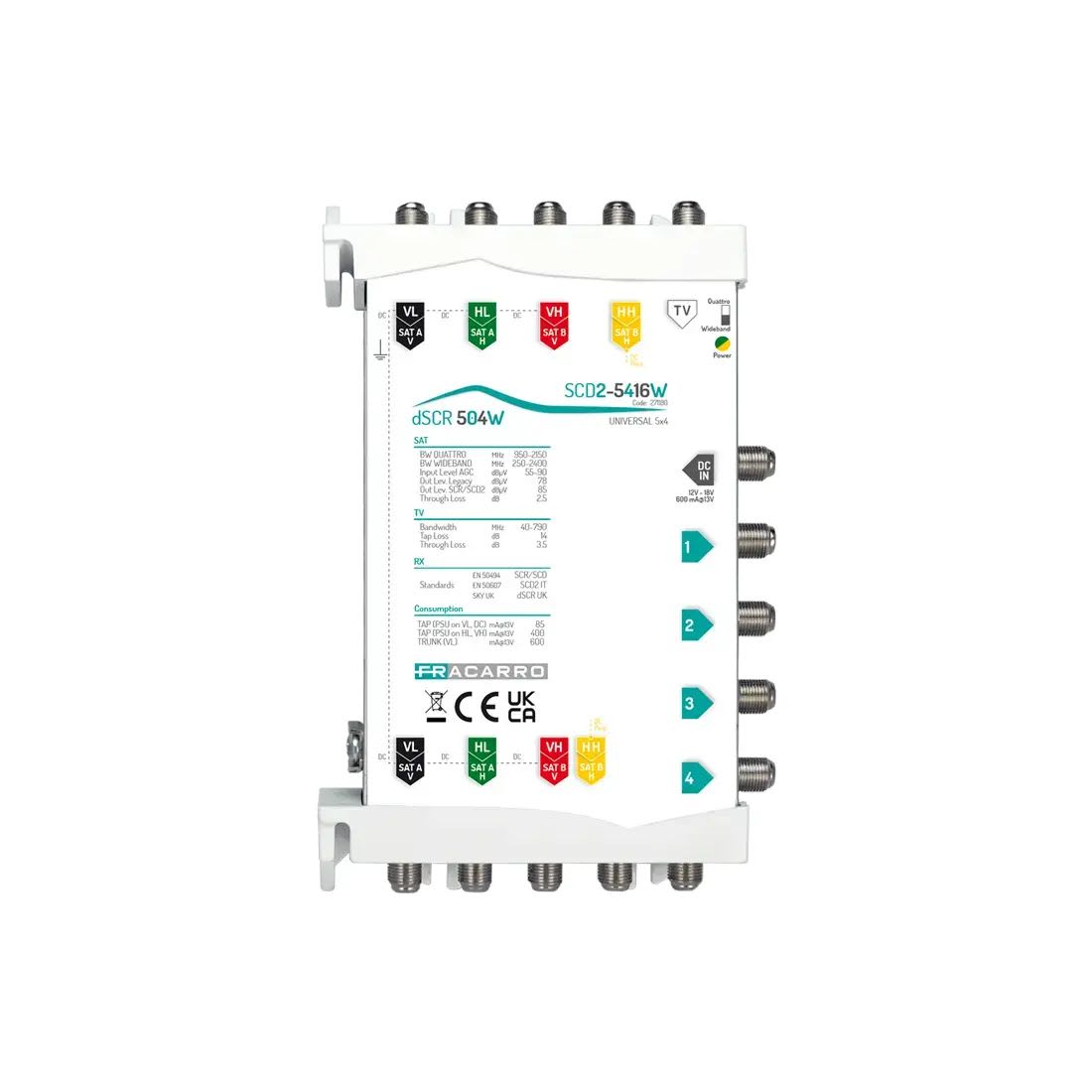 FRACARRO RADIOINDUSTRIE - SCD2-5416W MSW SCD2 5IN WB 4OUT FVM