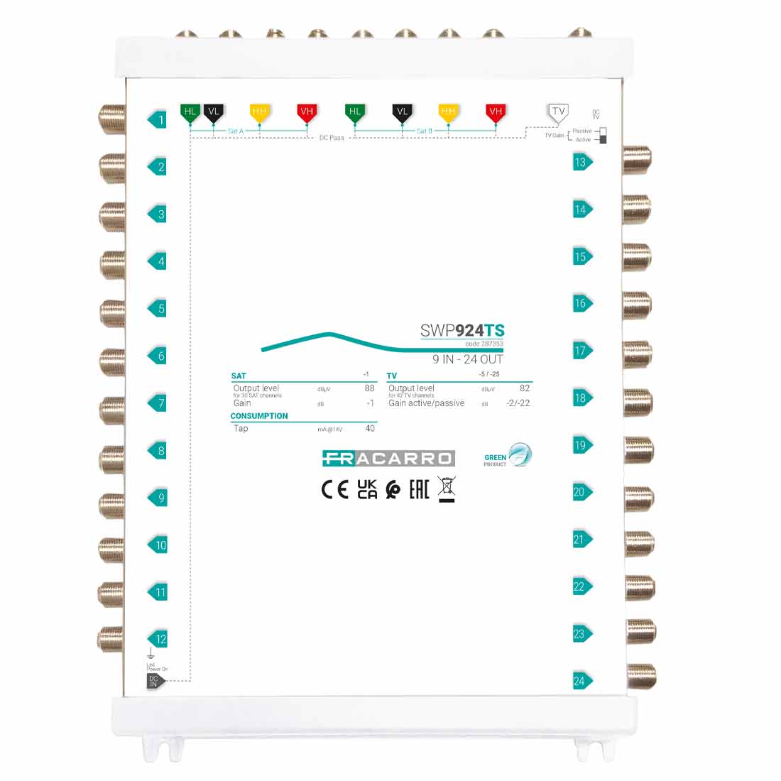 FRACARRO RADIOINDUSTRIE - SWP924TS MSW COMP 9IN 24OU TV A/P