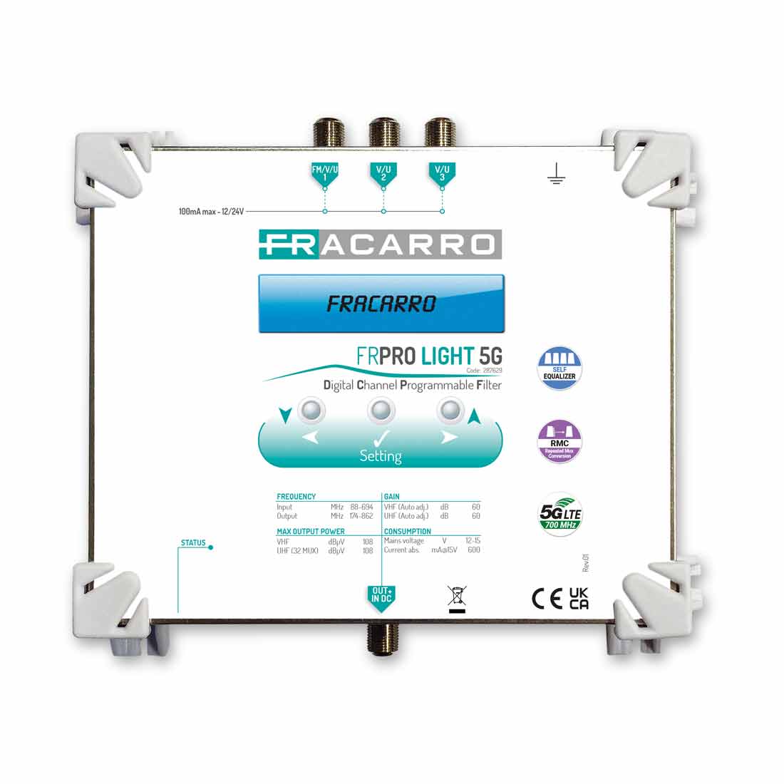 FRACARRO RADIOINDUSTRIE - FRPRO LIGHT 5G CENTR. TV PROGR. 3IN 108