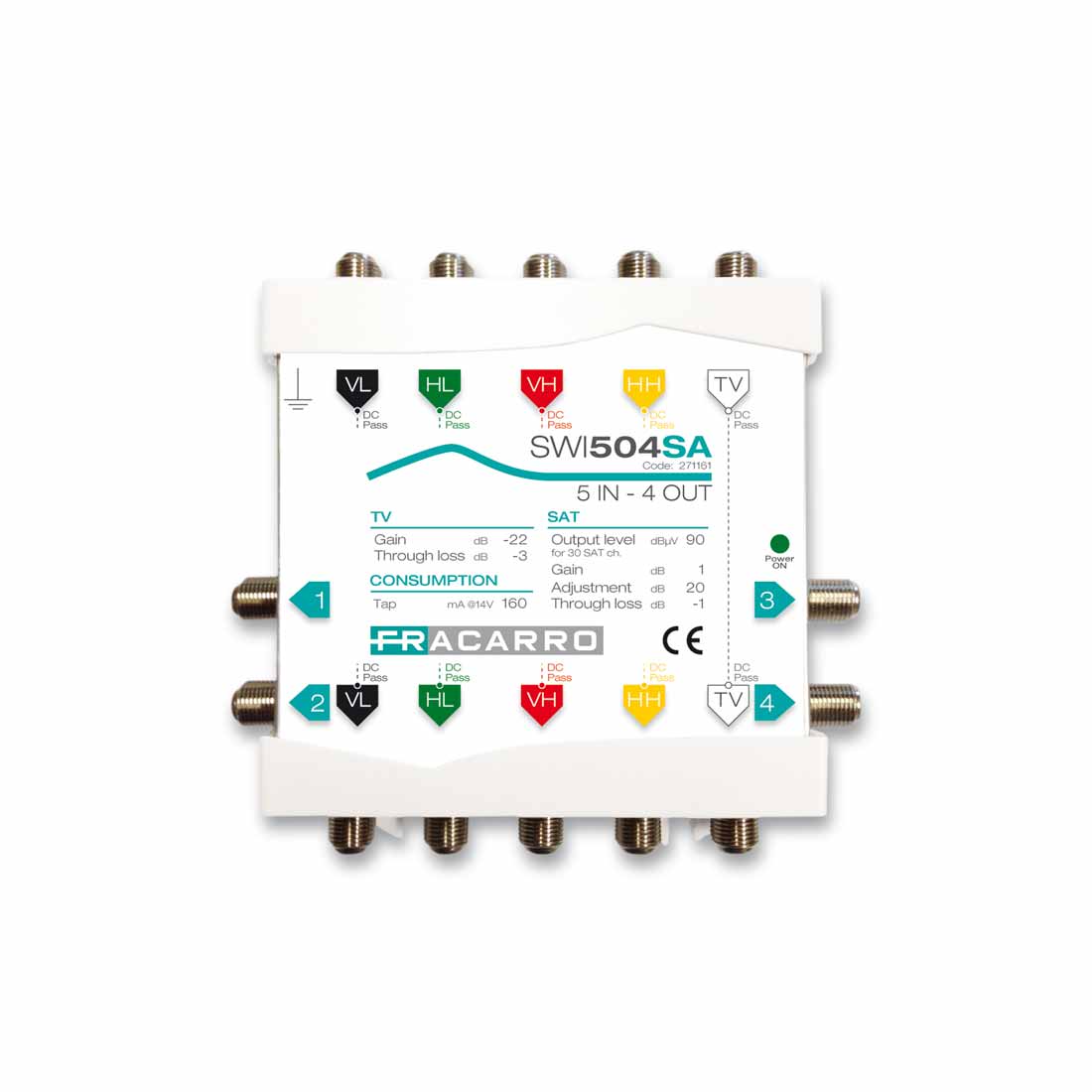 FRACARRO RADIOINDUSTRIE - SWI504SA MSW CASC 5IN 4OUT SAT AD