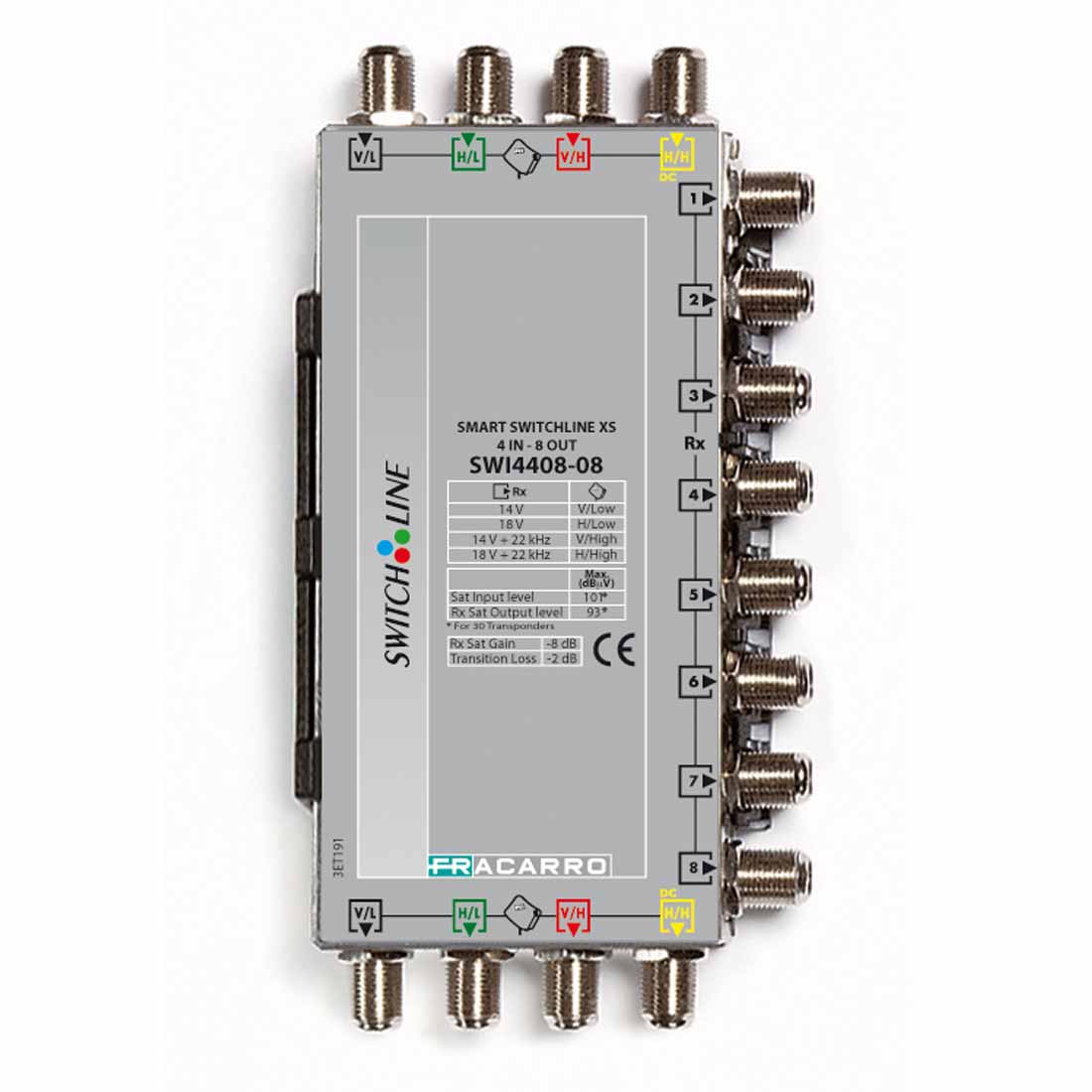 FRACARRO RADIOINDUSTRIE - SWI4408-08 SMART SWLINE XS4*8 -8DB 271088