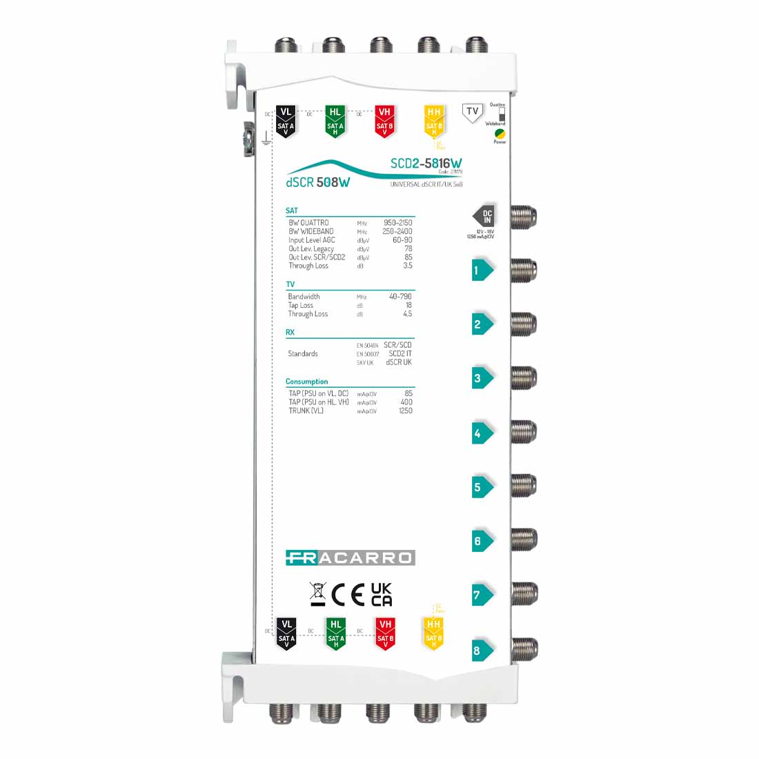 FRACARRO RADIOINDUSTRIE - SCD2-5816W SW SCD2 5IN WB 8OUT FVM 271179