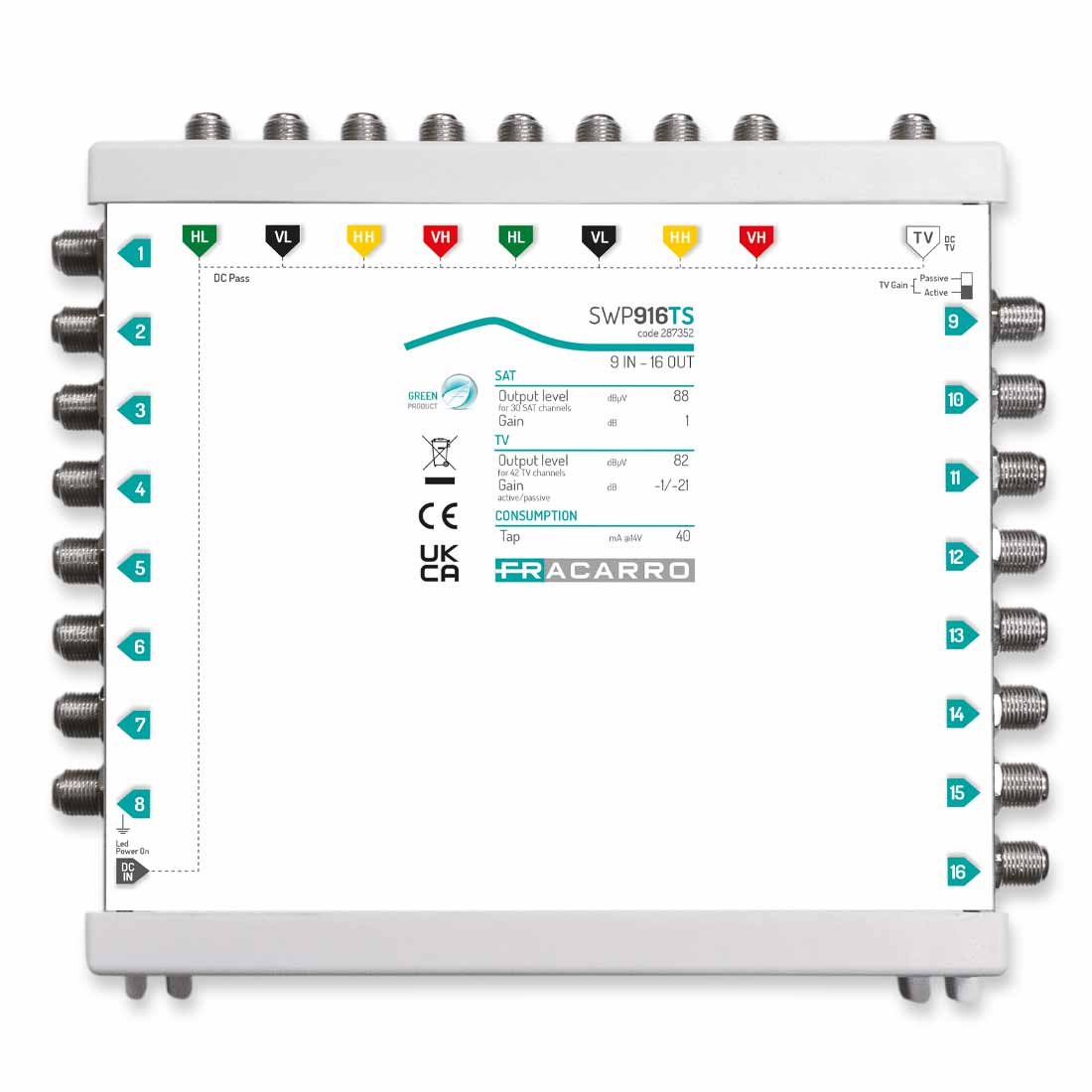 FRACARRO RADIOINDUSTRIE - SWP916TS MSW COMP 9IN 16OU TV A/P 287352