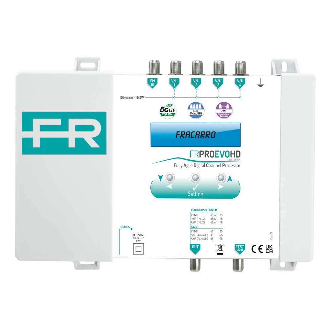 FRACARRO RADIOINDUSTRIE - FRPRO EVO HD CENTR.TV COMPATTA PROGR 287434