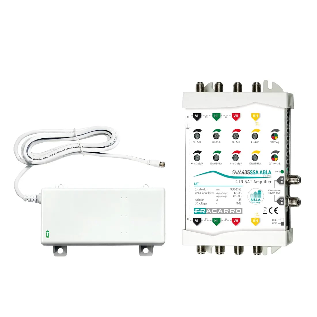 FRACARRO RADIOINDUSTRIE - AMP435SSA ABLA AMP 4IN 35DB ABLA SL ADJ