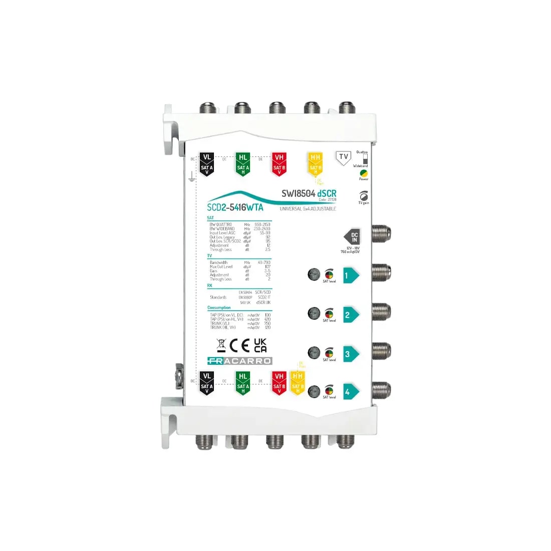 FRACARRO RADIOINDUSTRIE - SWI8504 DSCR UK MSW SCD2-5416W TV ADJ UK