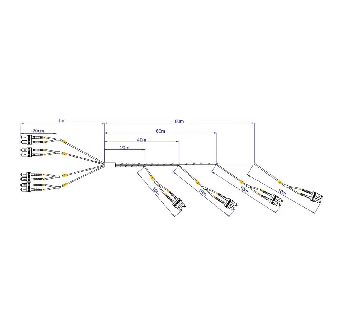 FRACARRO RADIOINDUSTRIE - OPC8I90C-SA-DP CAVO 8 FO 90M IN ST DUP