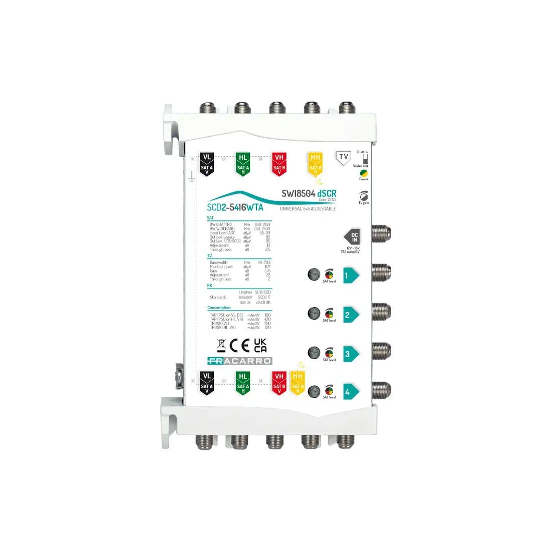 FRACARRO RADIOINDUSTRIE - SWI8504 DSCR UK MSW SCD2-5416W TV ADJ UK