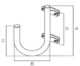 FRACARRO RADIOINDUSTRIE - SUPCURVO180G SUPPORT CURVO 180GRADI