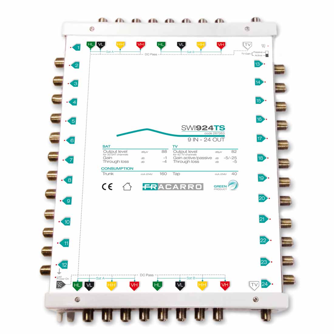 FRACARRO RADIOINDUSTRIE - SWI924TS MSW CASC 9IN 24OU TV A/P