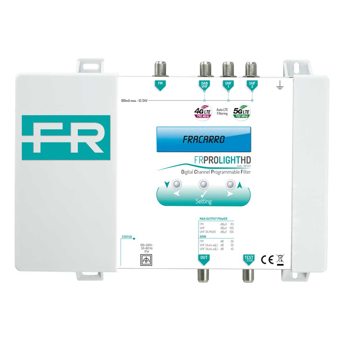 FRACARRO RADIOINDUSTRIE - FRPRO LIGHT HD CENTR.TV COMPATTA PROGR