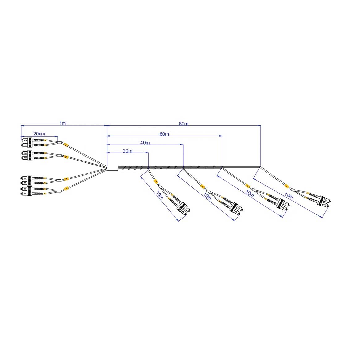 FRACARRO RADIOINDUSTRIE - OPC8I90C-SA-DP CAVO 8 FO 90M IN ST DUP
