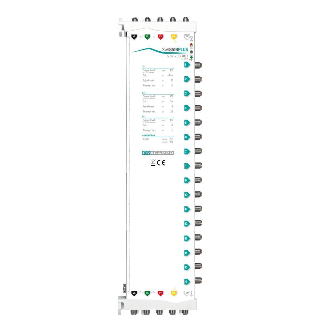 FRACARRO RADIOINDUSTRIE - SWI8516PLUS MSW XS5+ 5IN  16OUT 271063