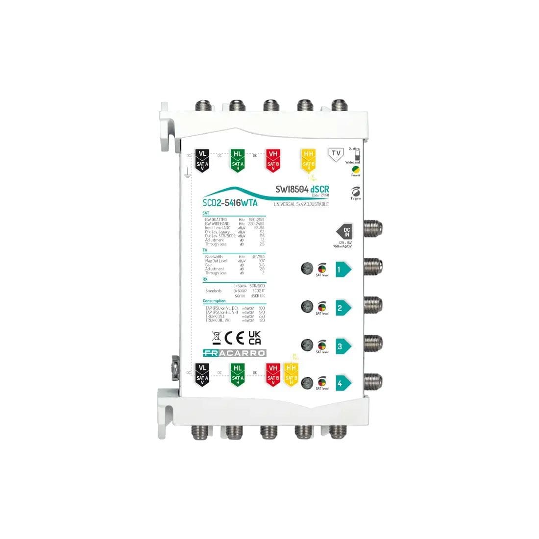 FRACARRO RADIOINDUSTRIE - SWI8504 DSCR UK MSW SCD2-5416W TV ADJ UK