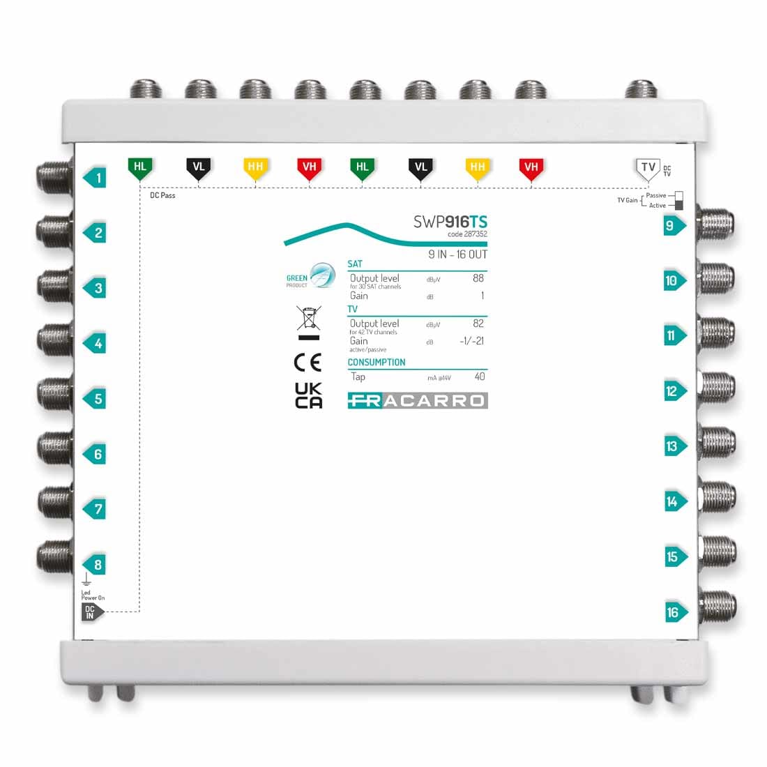 FRACARRO RADIOINDUSTRIE - SWP916TS MSW COMP 9IN 16OU TV A/P 287352