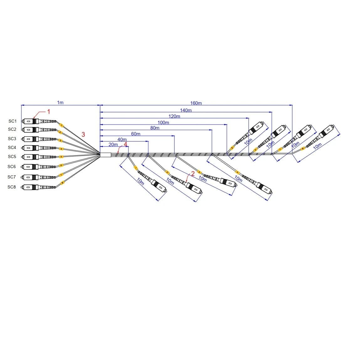 FRACARRO RADIOINDUSTRIE - OPC8I170C-SA-P CAVO 8 FO 170M IN ST 287703