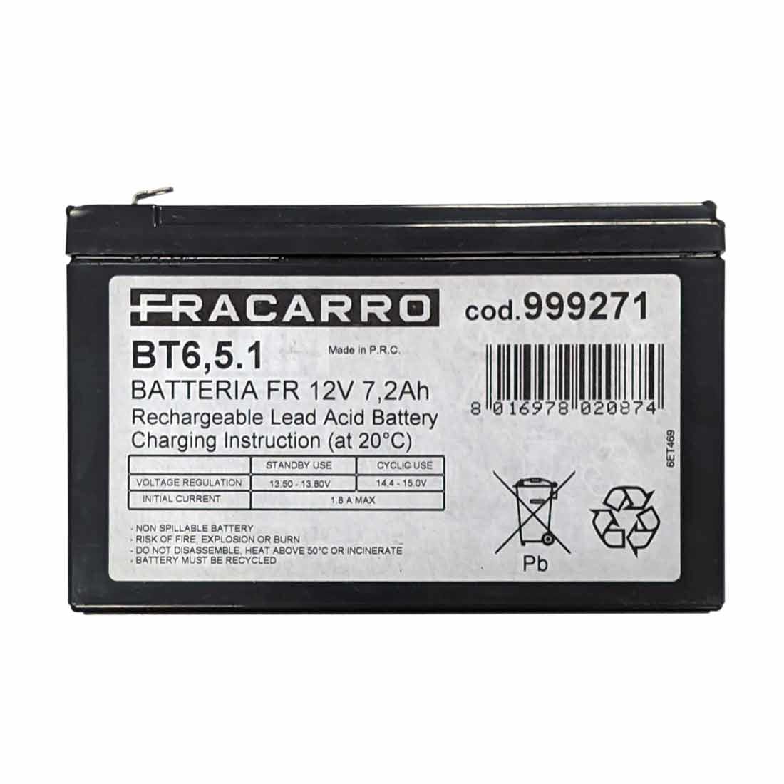 FRACARRO RADIOINDUSTRIE - BT6,5.1 BATT.FR 12V 7AH 999271