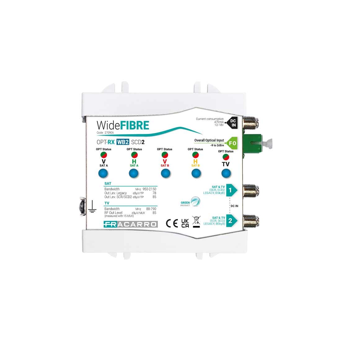 FRACARRO RADIOINDUSTRIE - OPT-RX WB2 SCD2 RX OTTICO WB2 SCD2/DSCR