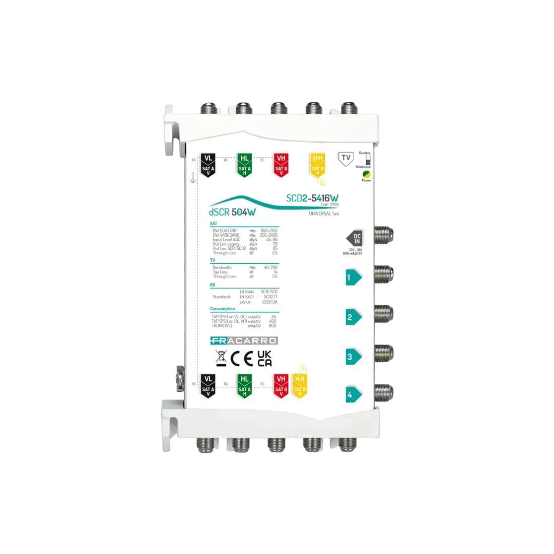 FRACARRO RADIOINDUSTRIE - SCD2-5416W MSW SCD2 5IN WB 4OUT FVM
