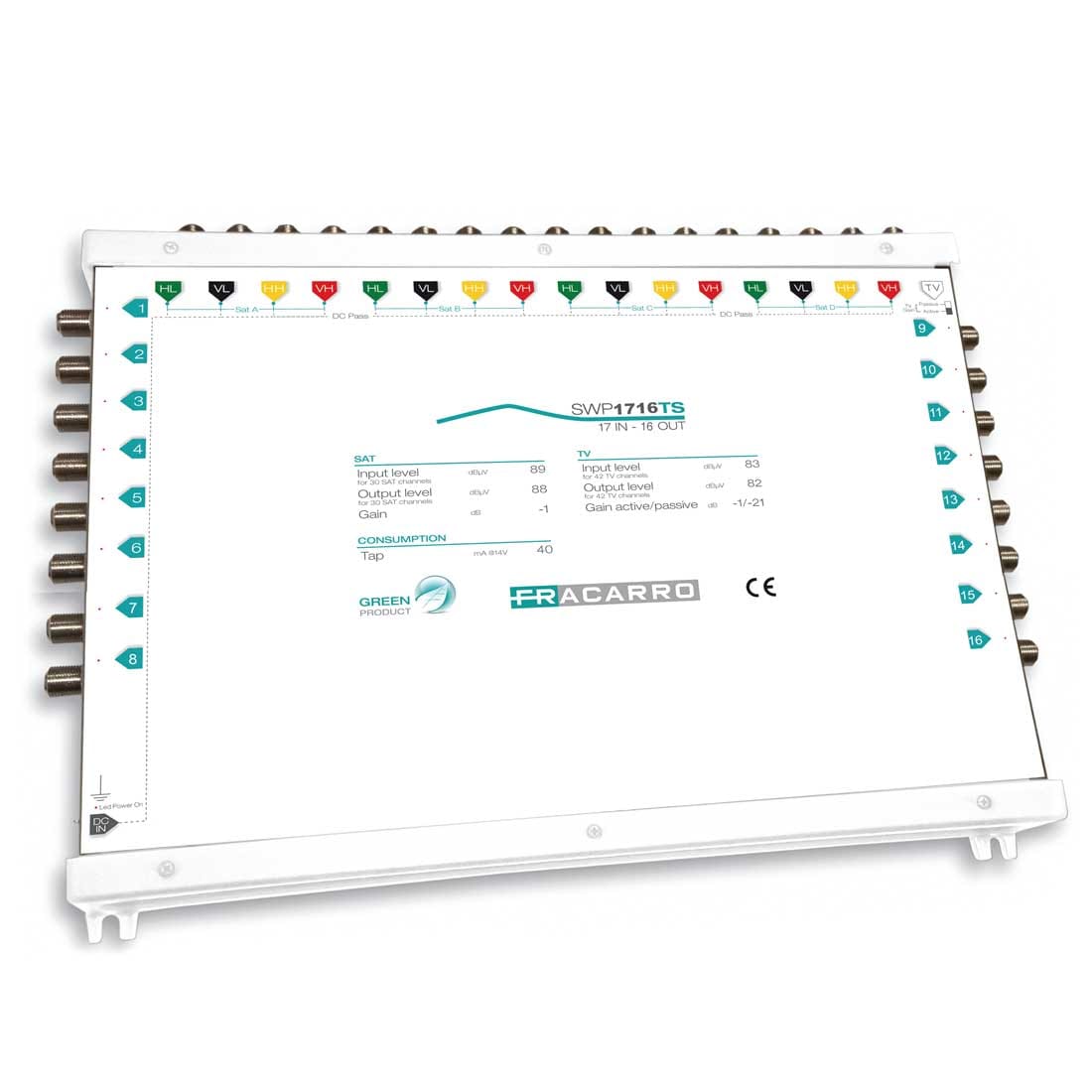 FRACARRO RADIOINDUSTRIE - SWP1716TS MSW COM 17IN 16OU TV A/P