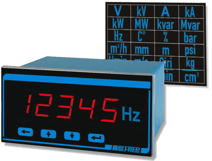 FRER - DPM 96X48 4  PROG HZ 20-200V AUX.20-60V