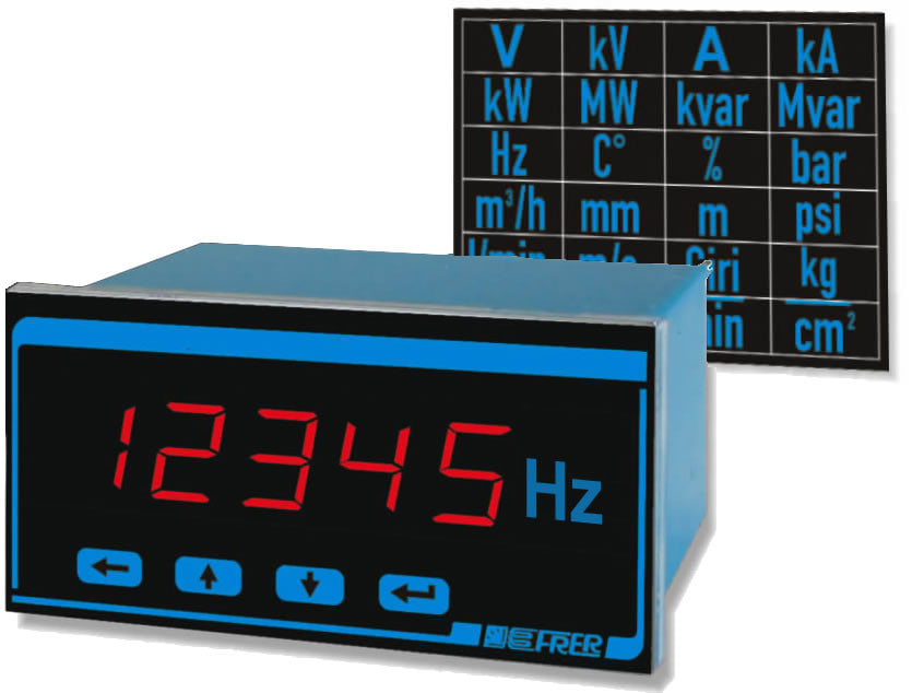 FRER - DPM 96X48 45-65HZ 100-500V AUX.115-230V