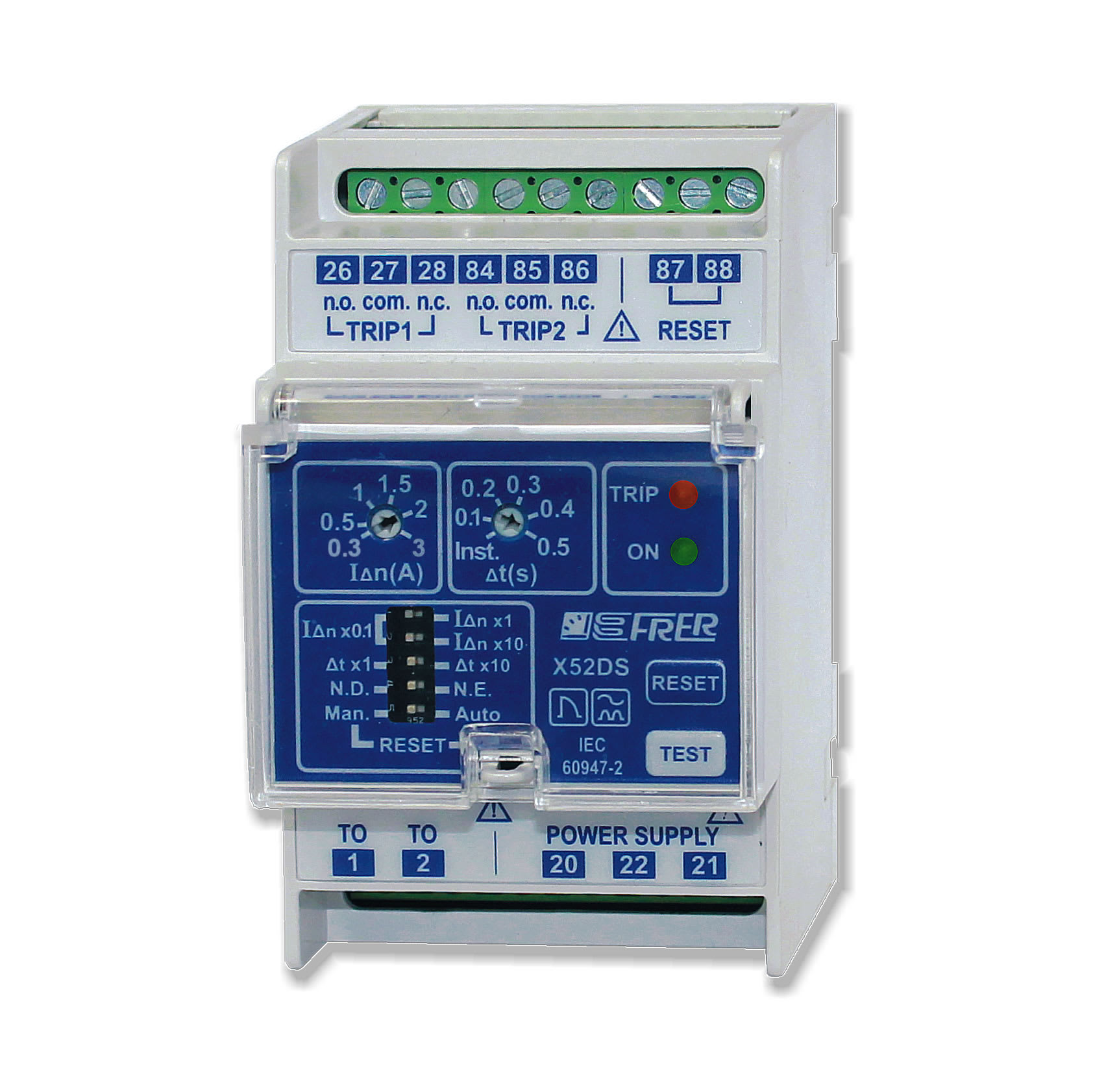 FRER - RELE TIPOA 3MOD.DIN 2TRIP A.115-230V