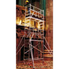 FRIGERIO CARPENTERIE - Ponteggio alluminio professionale autoportante 255x74 con 1 piano in lamiera di acciaio zincato spessore 3,37mm.