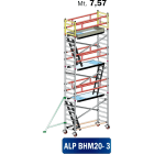 FRIGERIO CARPENTERIE - Ponteggio alluminio professionale 200x74 con 3 piani, stazionario, scala inclusa ENM7,57.