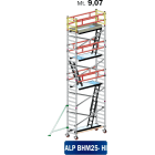 FRIGERIO CARPENTERIE - Ponteggio alluminio professionale 255x74 con 4 piani, staffe e scaletta ENM9,07.