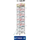 FRIGERIO CARPENTERIE - Ponteggio alluminio professionale 200x135 con 5 piani e staffe in M12,97.