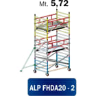 FRIGERIO CARPENTERIE - Ponteggio alluminio professionale automatico 200x135 con 2 piattaforme e stabilizzatori ENM05,47.