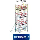 FRIGERIO CARPENTERIE - Ponteggio alluminio professionale autoportante 255x135 con 3 piattaforme e stabilizzatori ENM07,57.